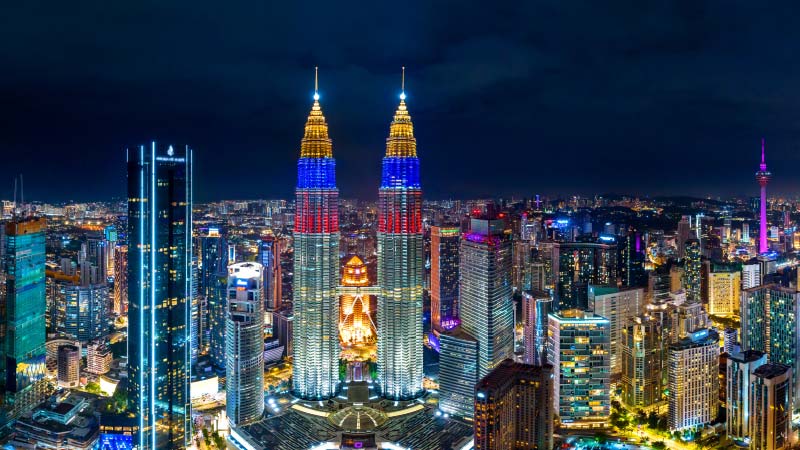 Night scenery of KLCC